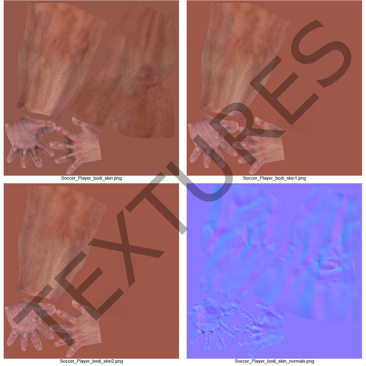 Soccer Player Rigged for Cinema 4D 3D model_35