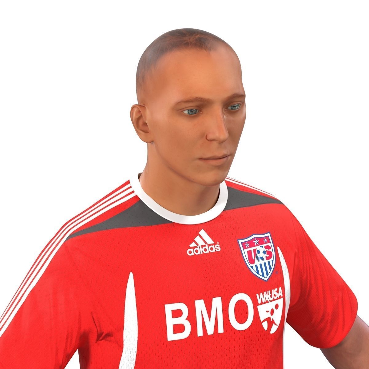 Soccer Player Rigged for Cinema 4D 3D model_22