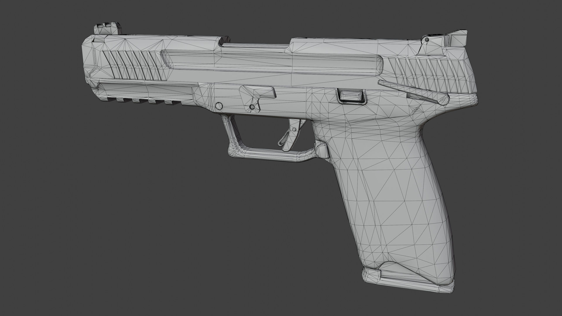 Ruger 57 Low-poly 3D model_6