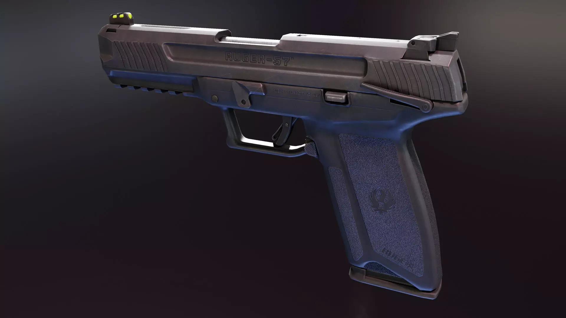 Ruger 57 Low-poly 3D model_0