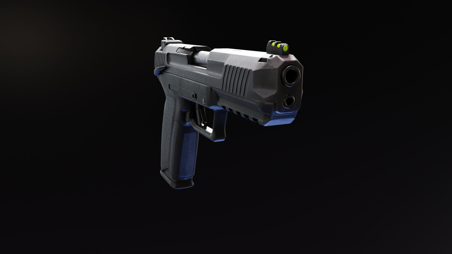 Ruger 57 Low-poly 3D model_2