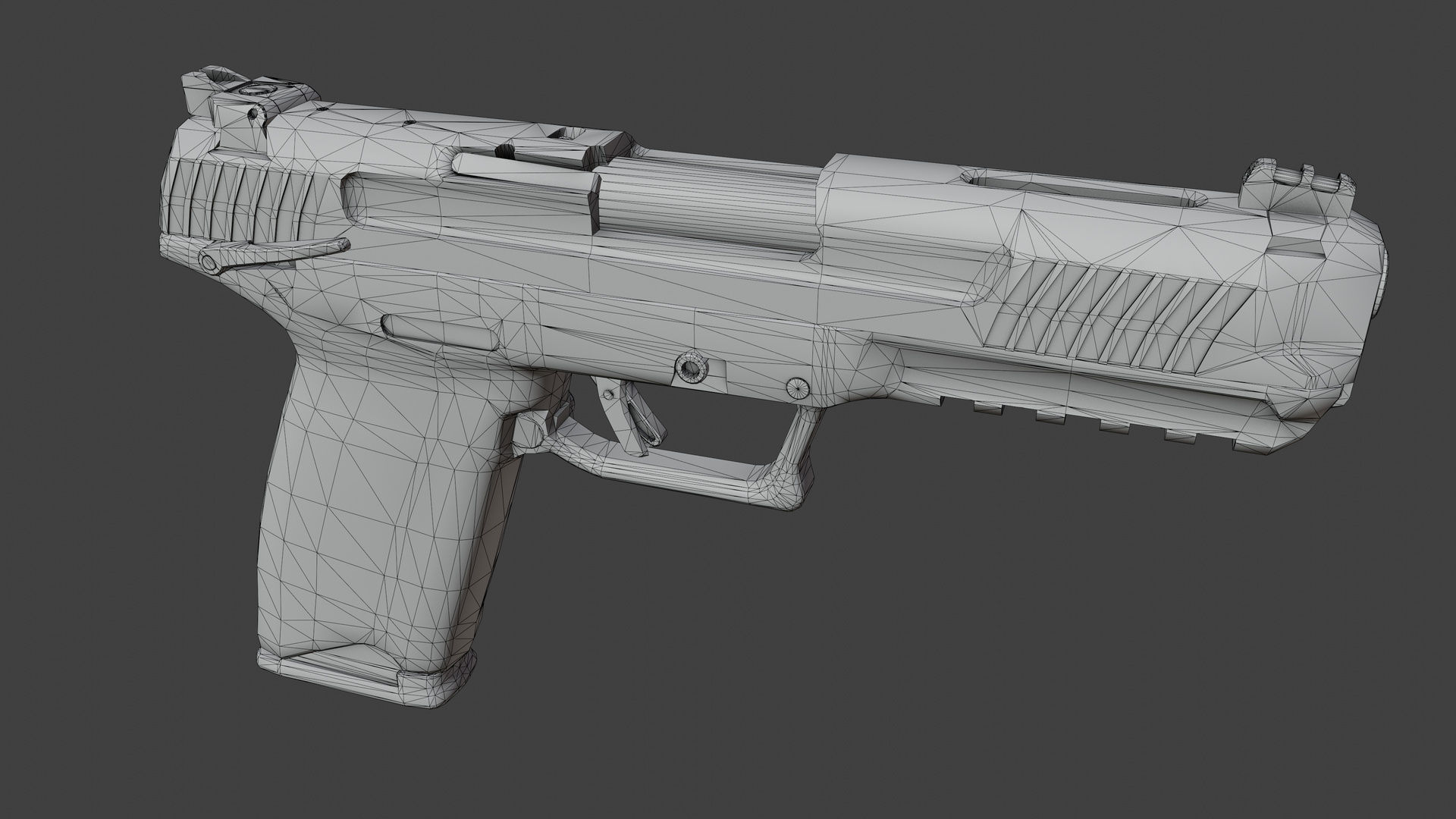 Ruger 57 Low-poly 3D model_7