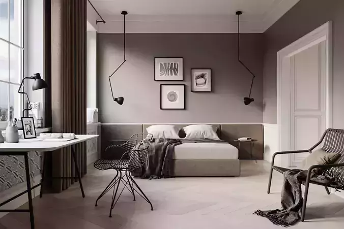 Bedroom scene 2 3D model