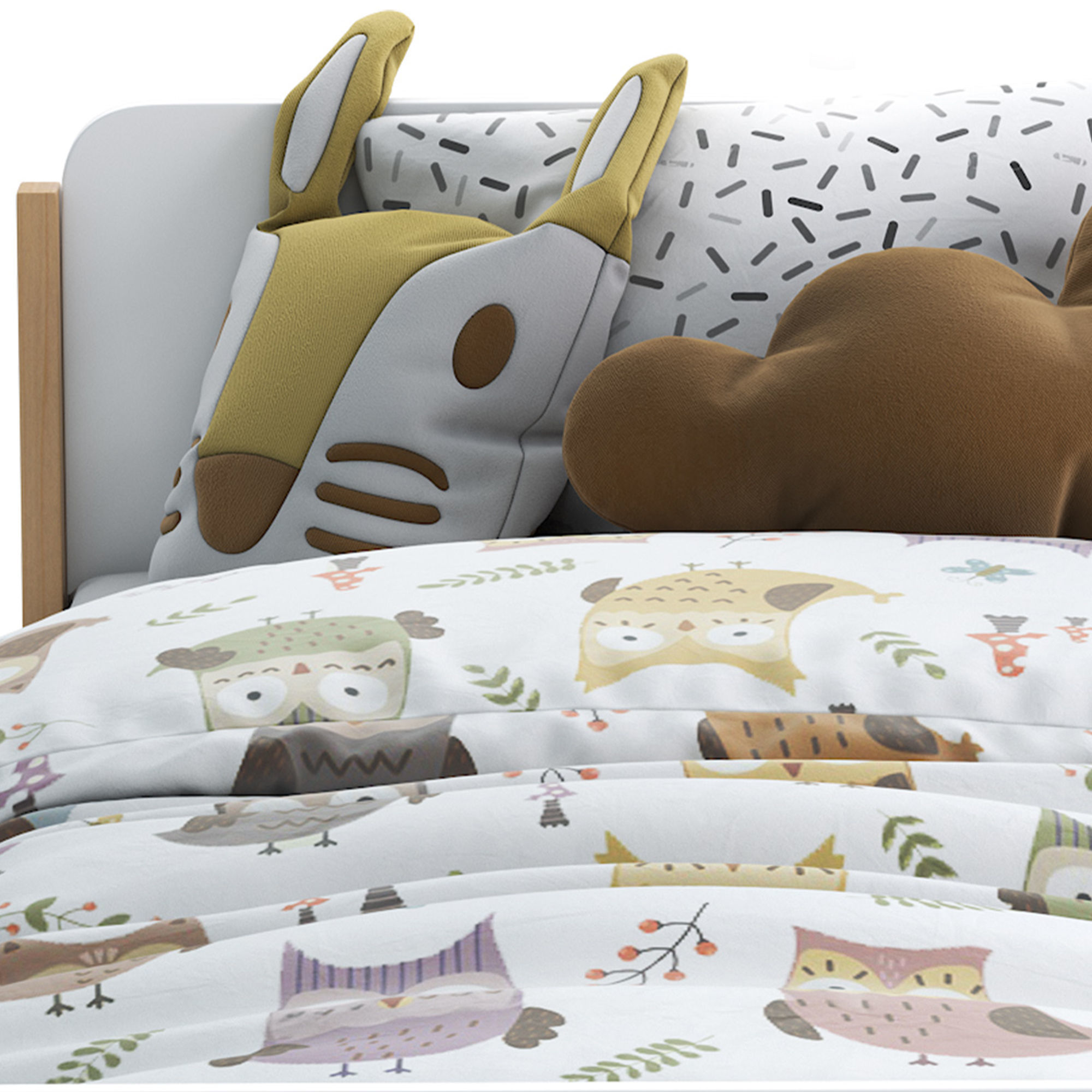 Made linus single bed 3D model_3