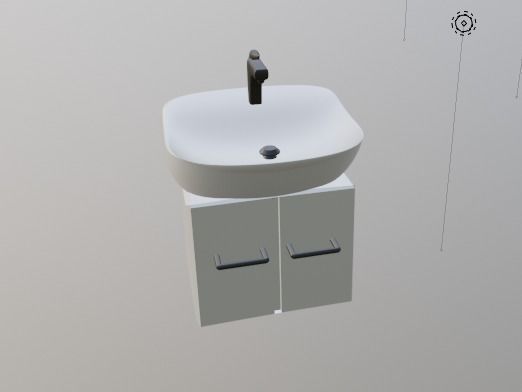 wash-basin bathroom sink Low-poly 3D model_1
