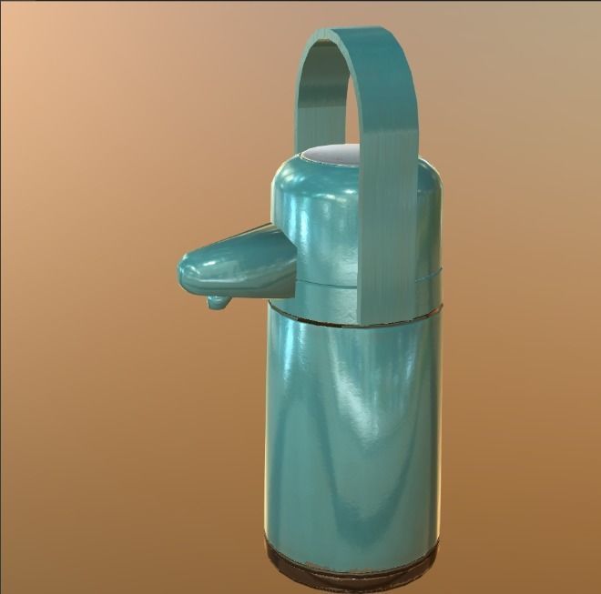 Vacuum flask 3 Low-poly 3D model_7