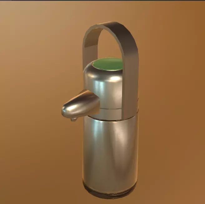 Vacuum flask 3 Low-poly 3D model_0