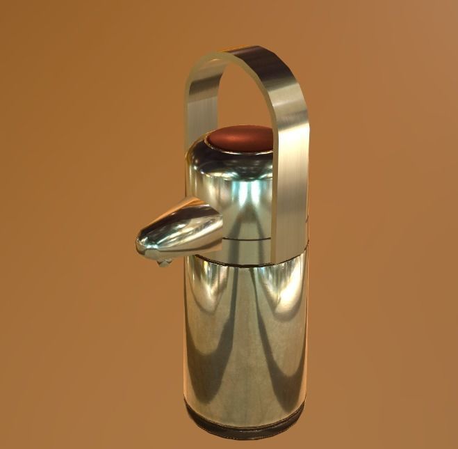 Vacuum flask 3 Low-poly 3D model_4