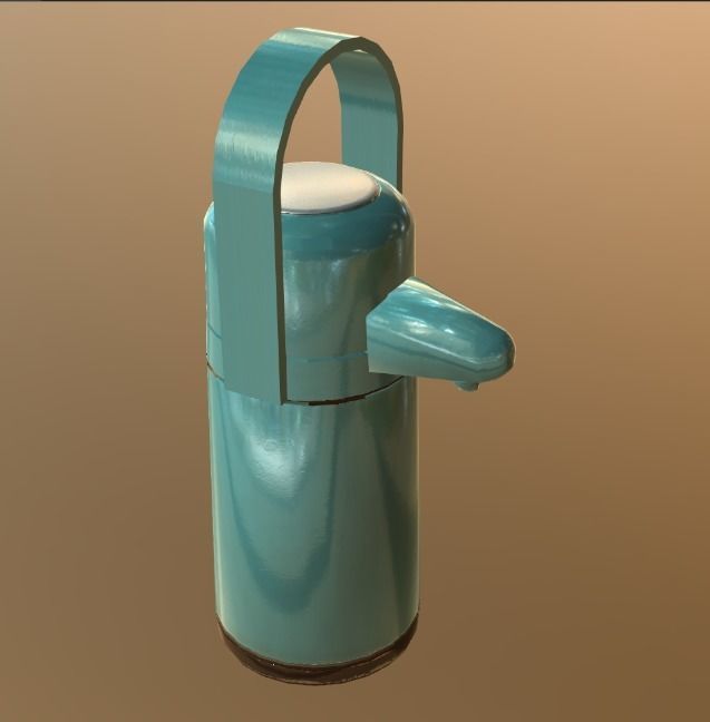 Vacuum flask 3 Low-poly 3D model_6