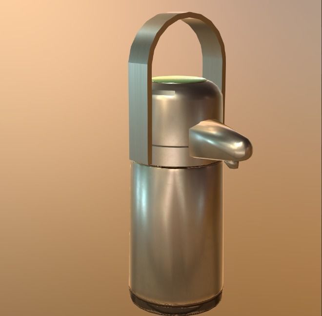 Vacuum flask 3 Low-poly 3D model_2