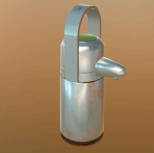 Vacuum flask 3 Low-poly 3D model_3