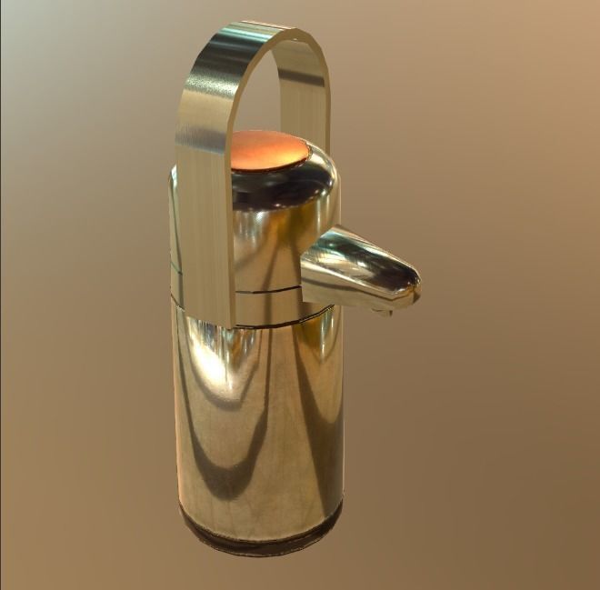 Vacuum flask 3 Low-poly 3D model_5