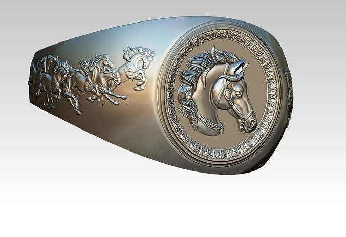 Horse Mustang Ring Jewel 3D print model
