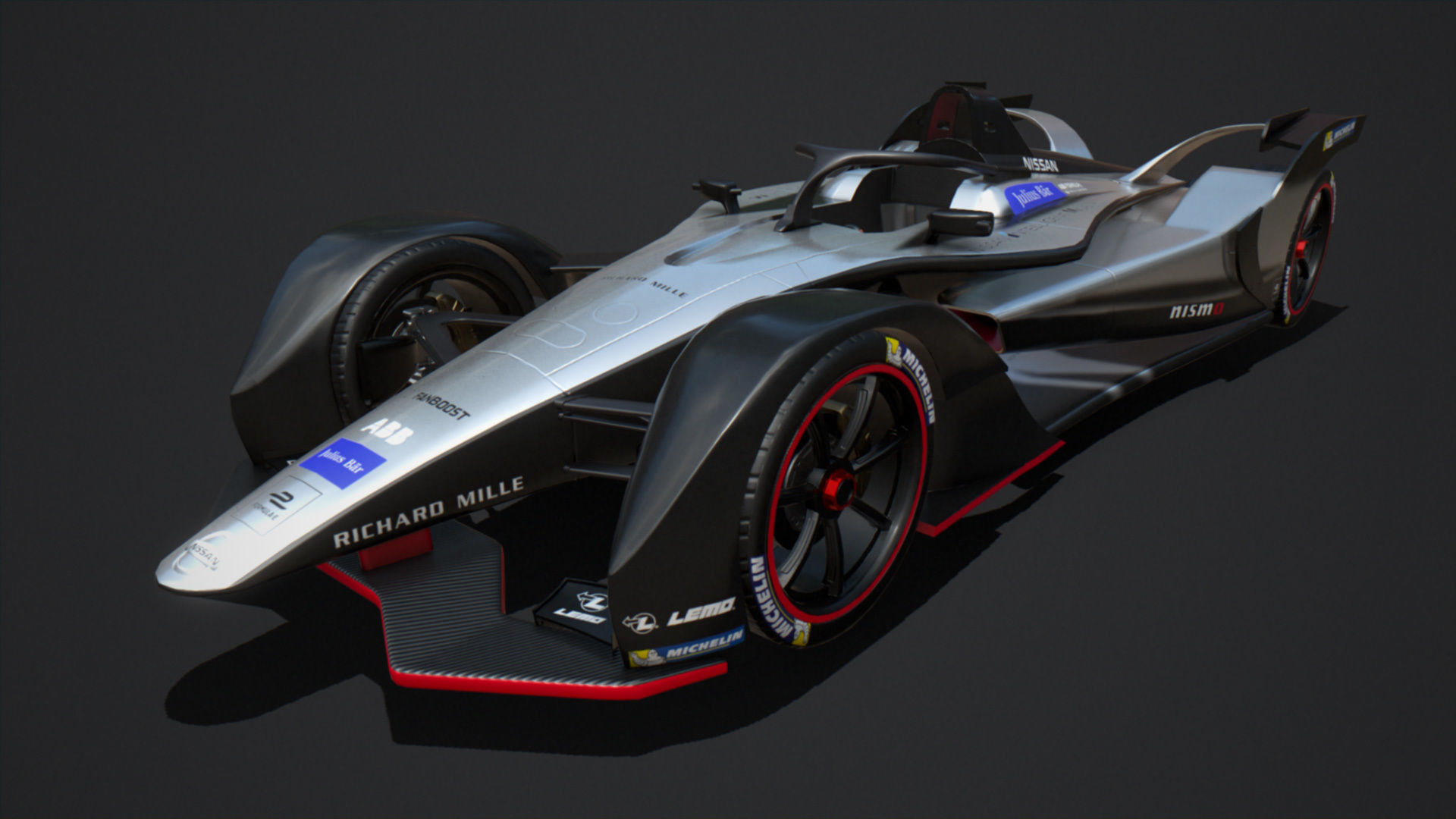 Gen 2 Formula E Nissan Car Low-poly 3D model_2