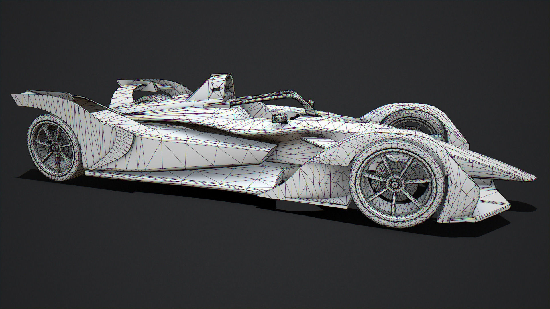 Gen 2 Formula E Nissan Car Low-poly 3D model_8