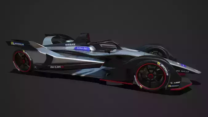 Gen 2 Formula E Nissan Car Low-poly 3D model Gen 2 Formula E Nissan Car Low-poly 3D model
