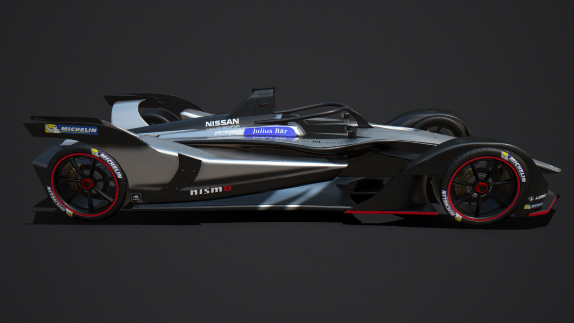Gen 2 Formula E Nissan Car Low-poly 3D model_4