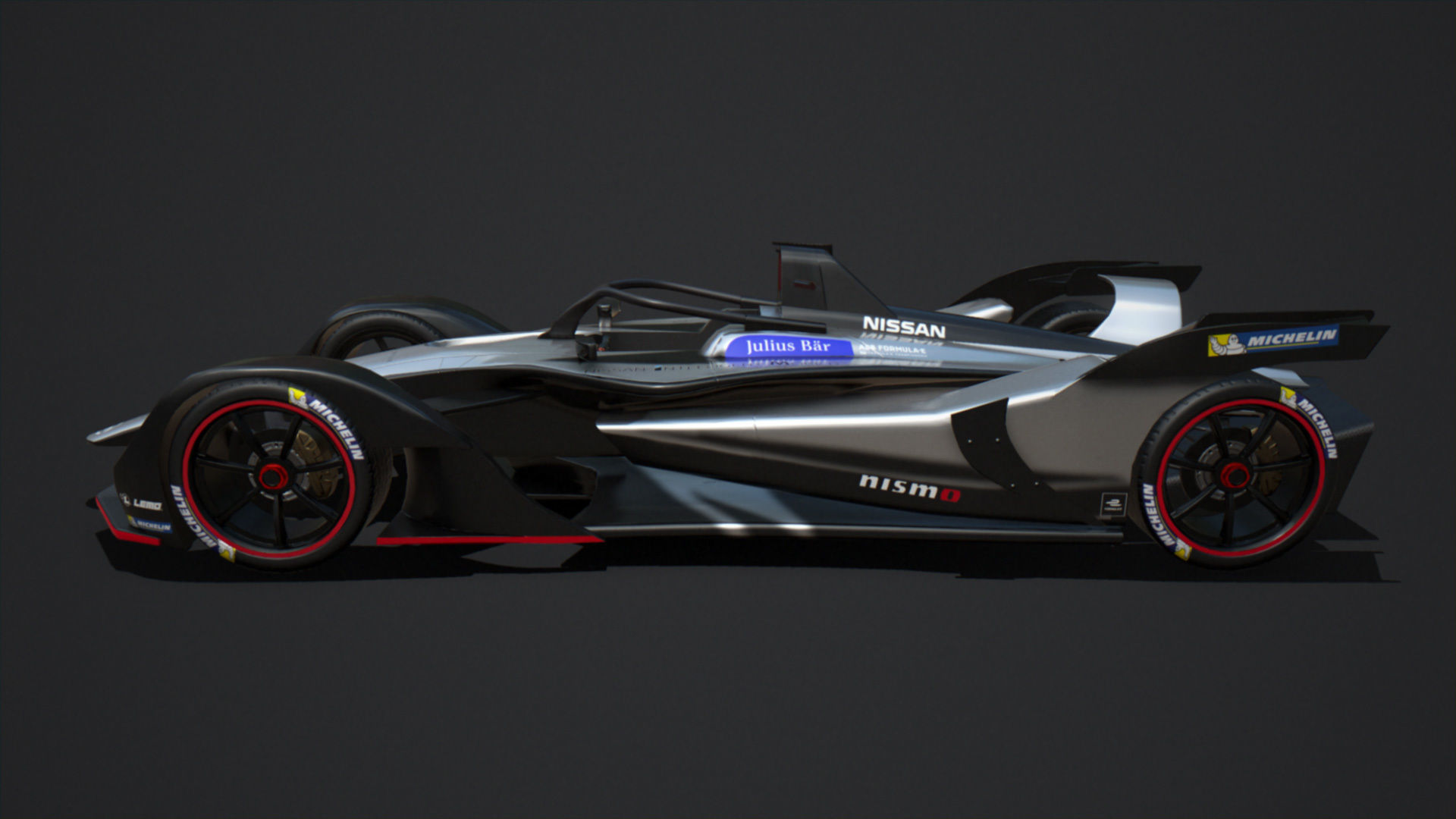 Gen 2 Formula E Nissan Car Low-poly 3D model_5