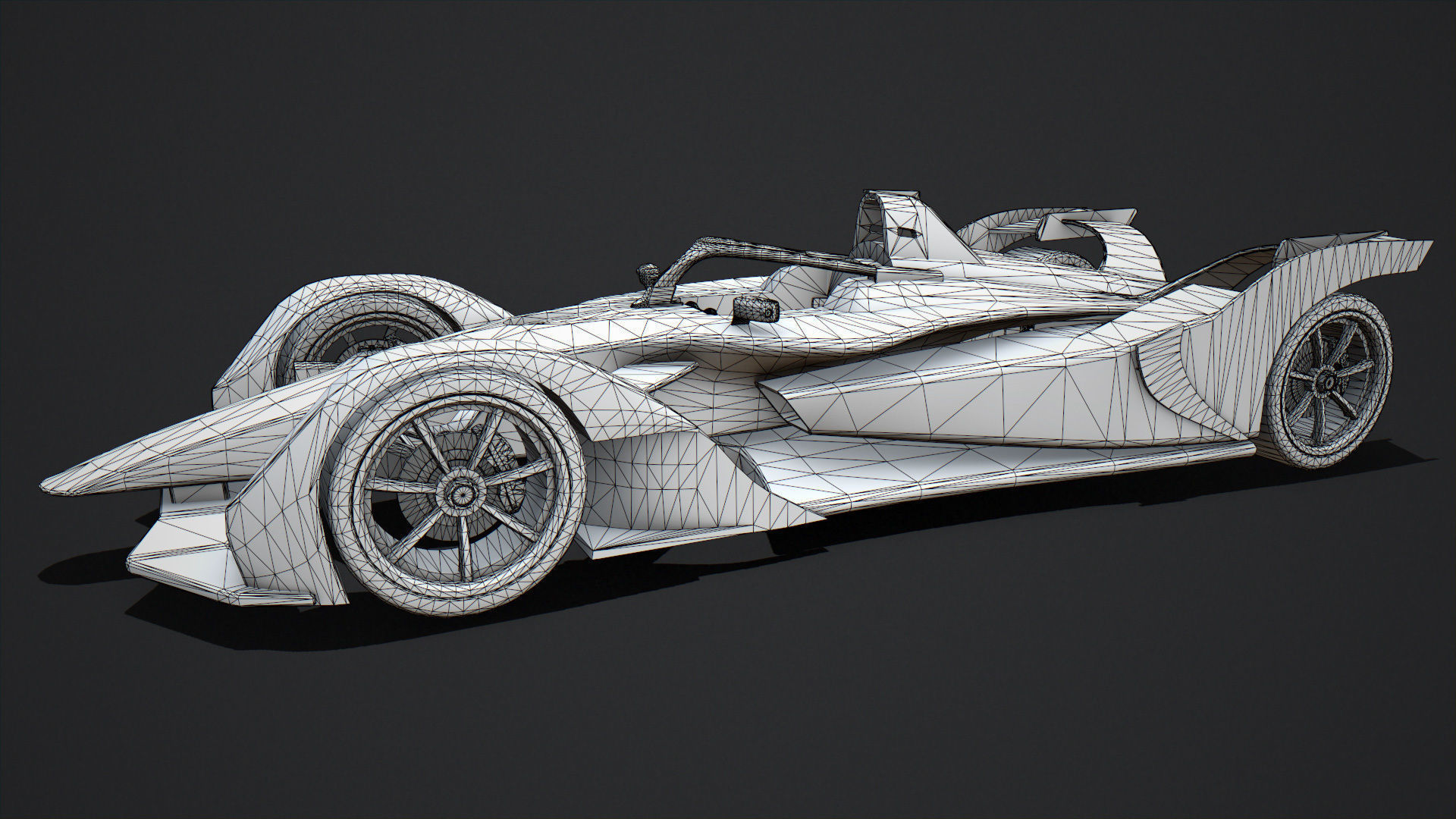 Gen 2 Formula E Nissan Car Low-poly 3D model_7