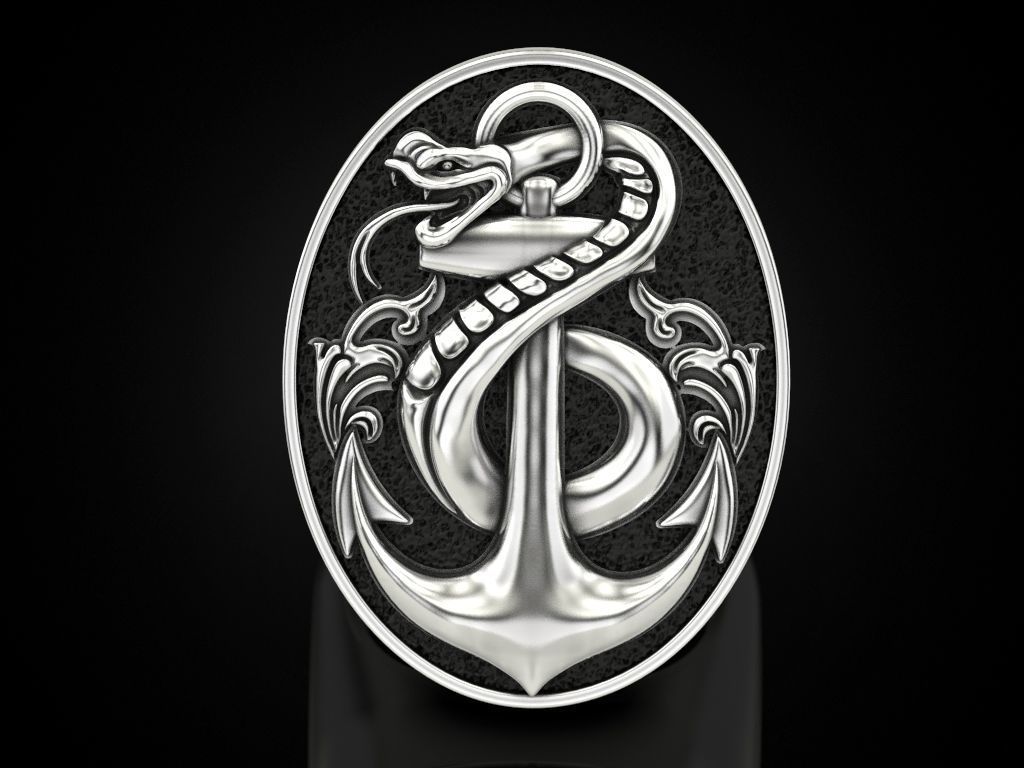 Snake Anchored 3D print model_2