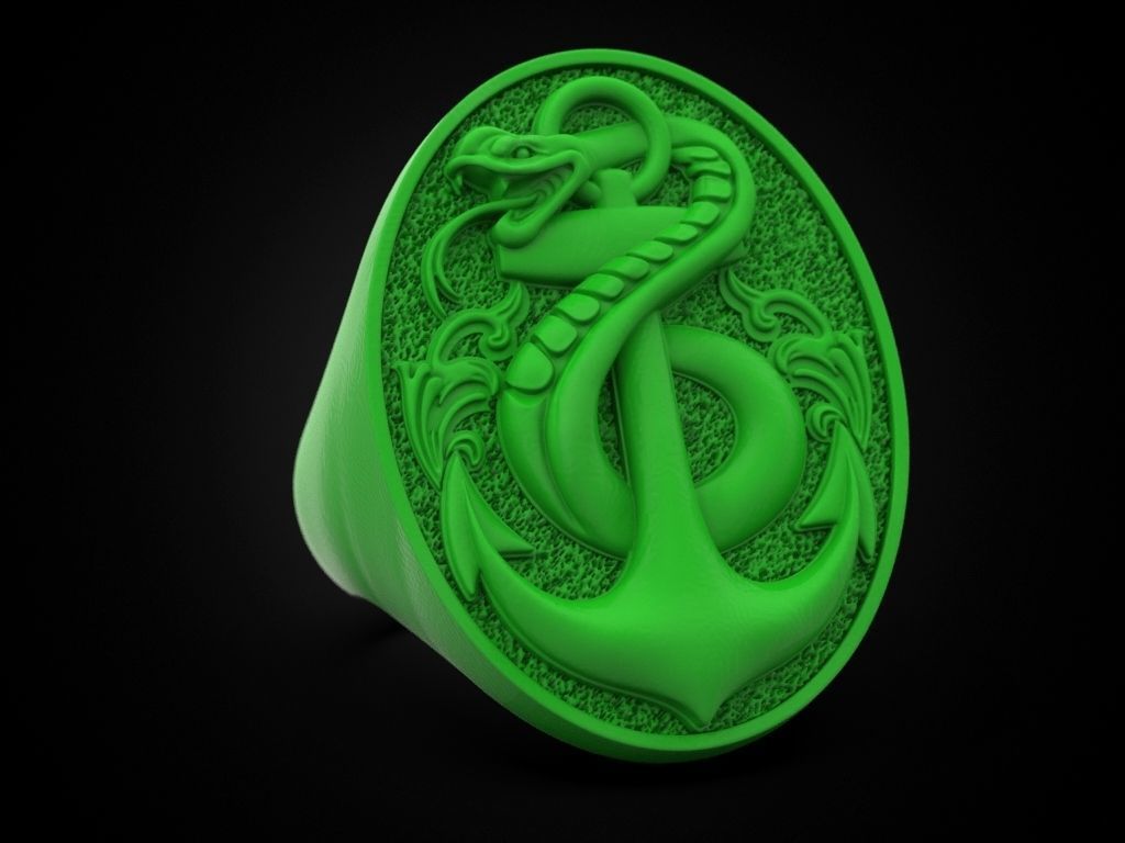 Snake Anchored 3D print model_6