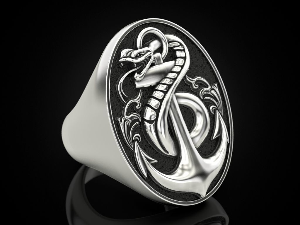 Snake Anchored 3D print model_3