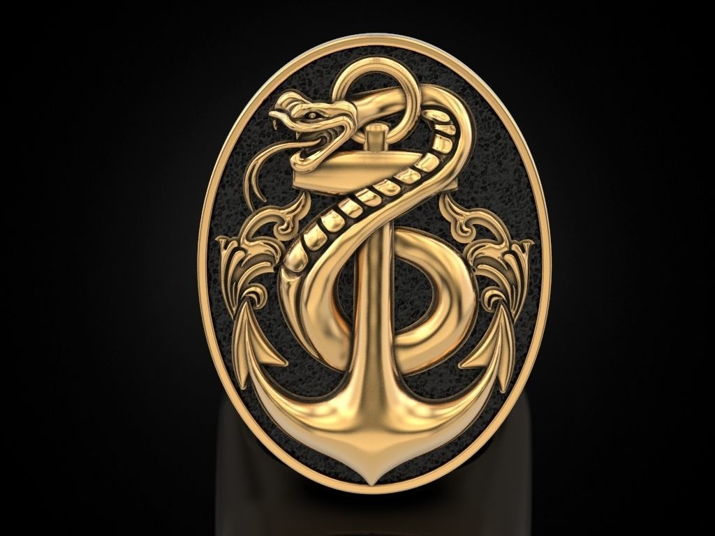 Snake Anchored 3D print model_10