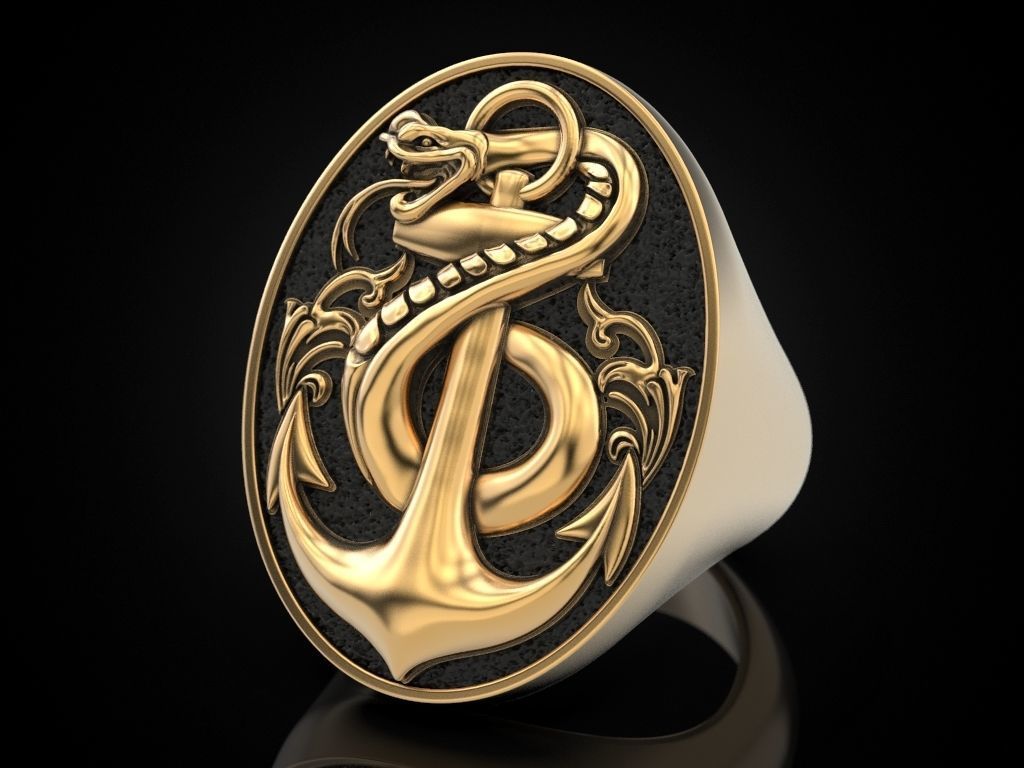 Snake Anchored 3D print model_9