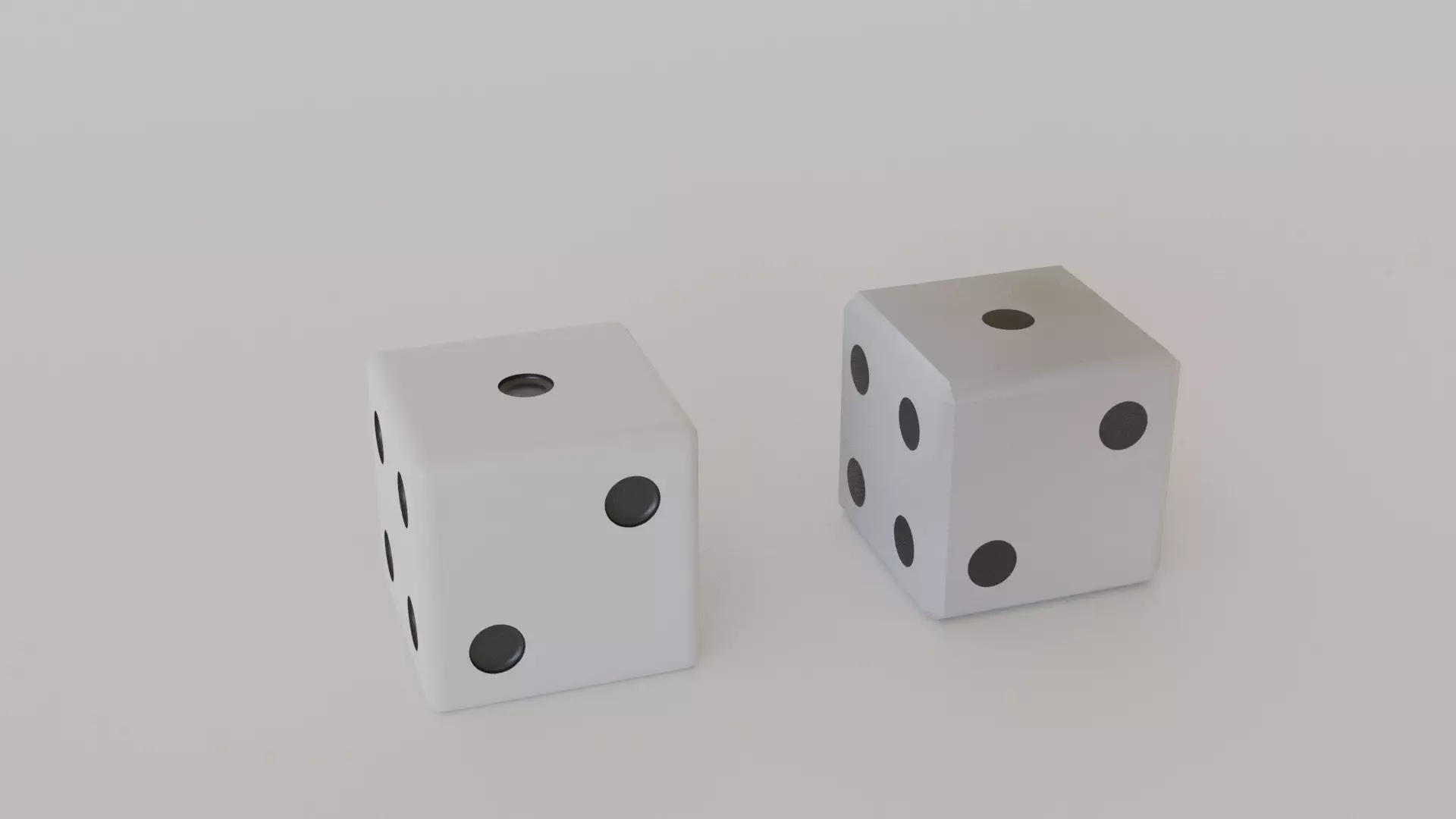 Dice - HighPoly and LowPoly Low-poly 3D model