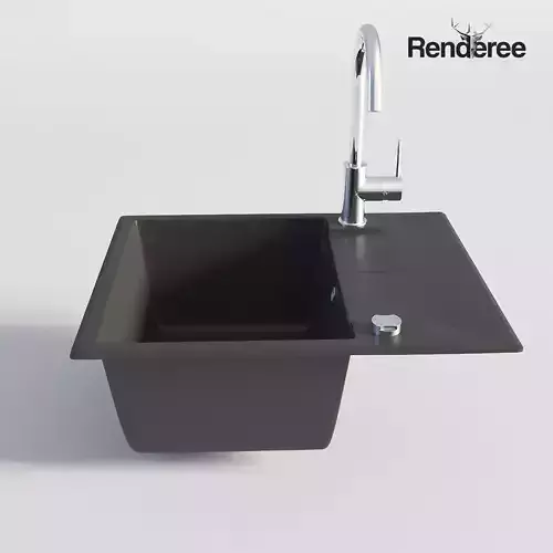 Kitchen Black Single Sink 3