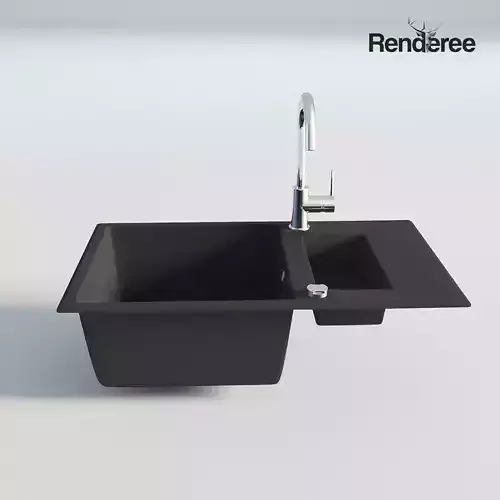 Kitchen Black Single Sink 4