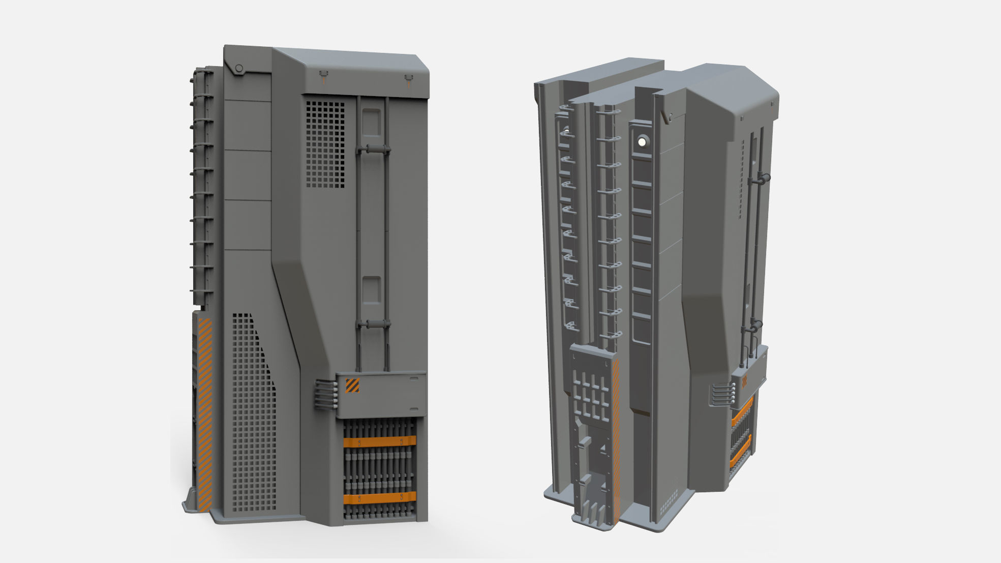 sci-fi Architecture kitbash 18 3D model_14