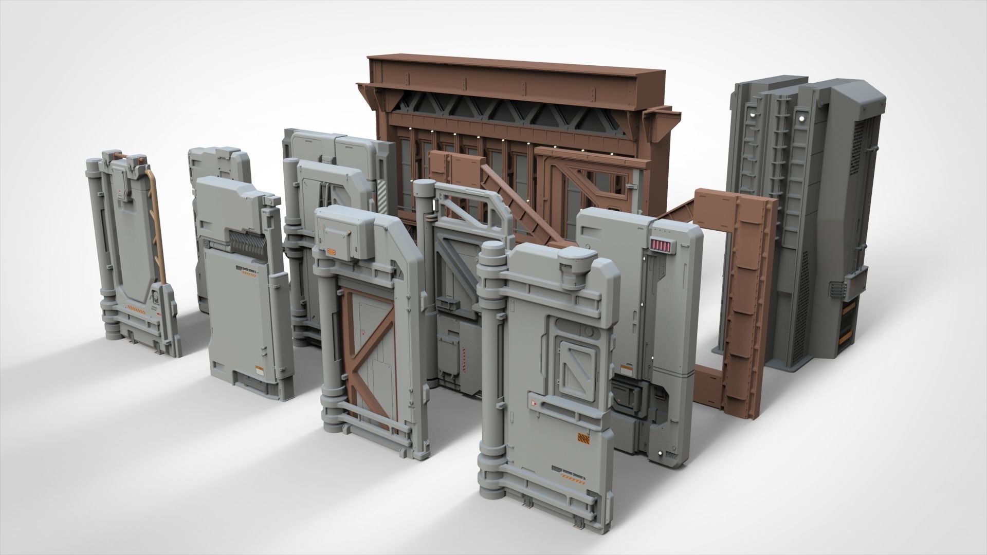 sci-fi Architecture kitbash 18 3D model_3