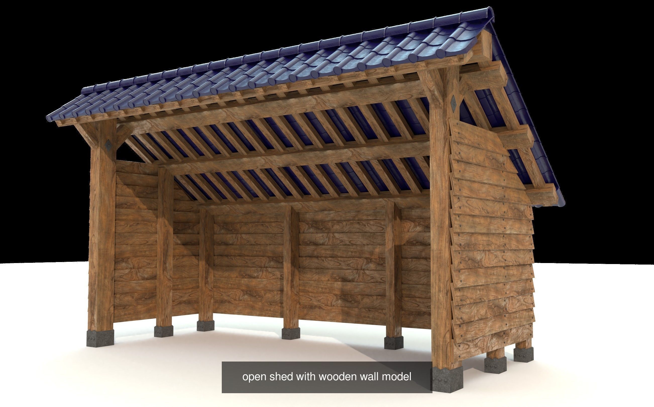 open shed duo pack 3D Model Collection_2