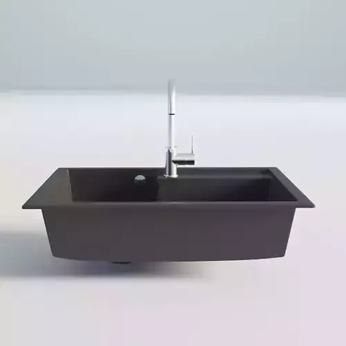 Kitchen Blach Single Sink 5