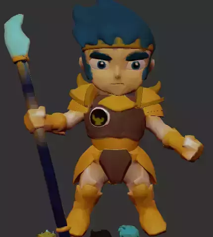 Samuray Warrios Trystan Chibi  3D print model