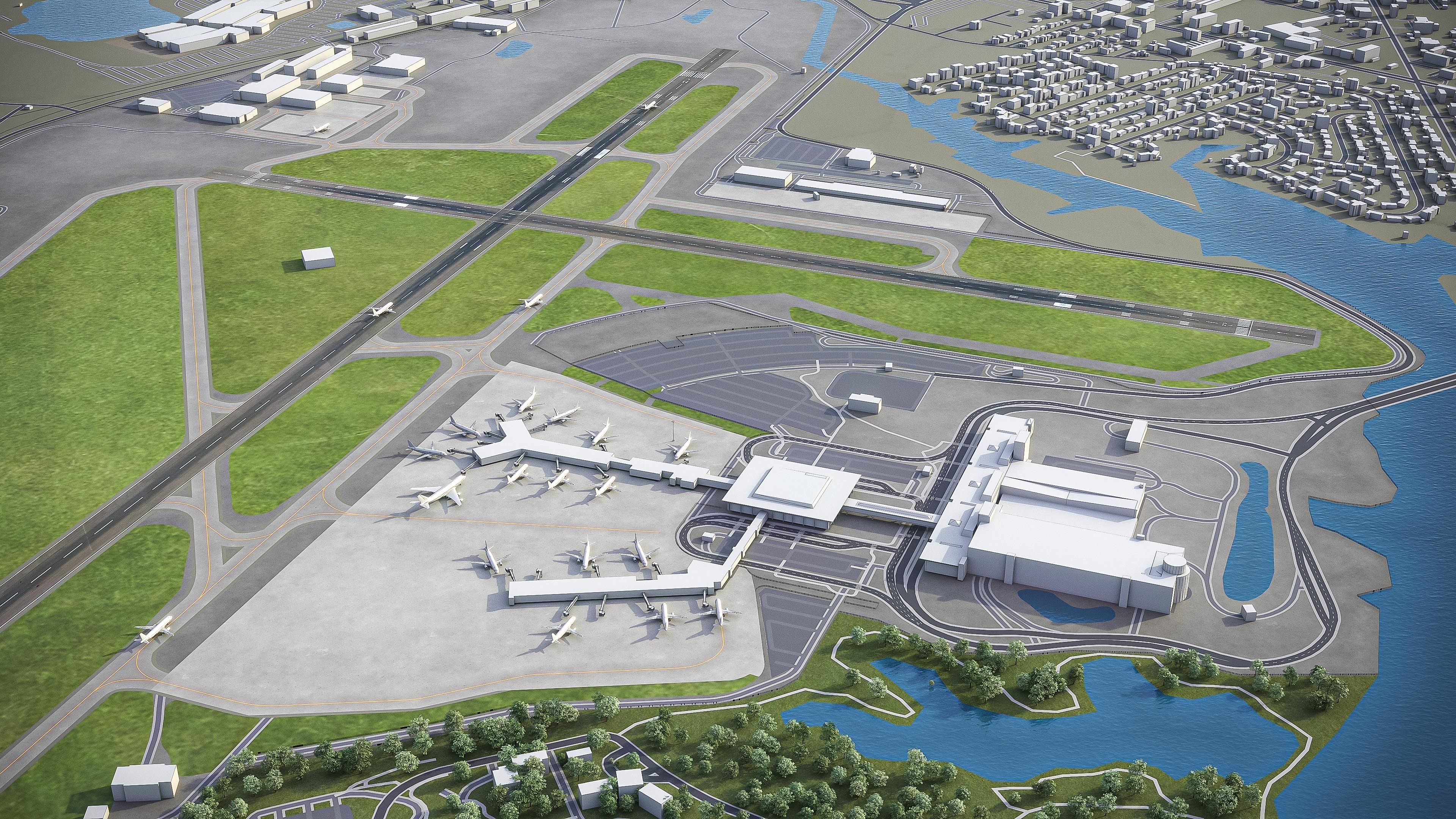 Norfolk International Airport - ORF Low-poly 3D model_4