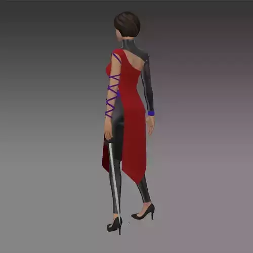warrior  woman game character - marvelous designer