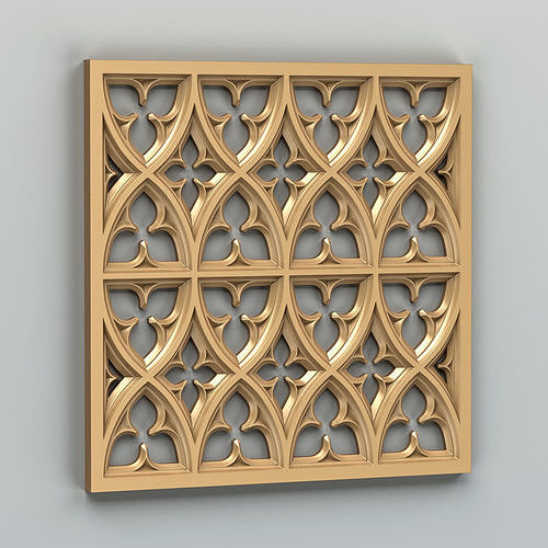 Wall panel 022 Gothic 3D model