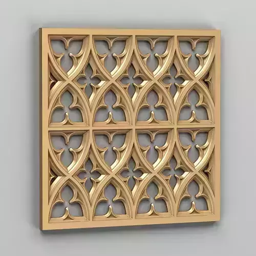 Wall panel 022 Gothic 3D model