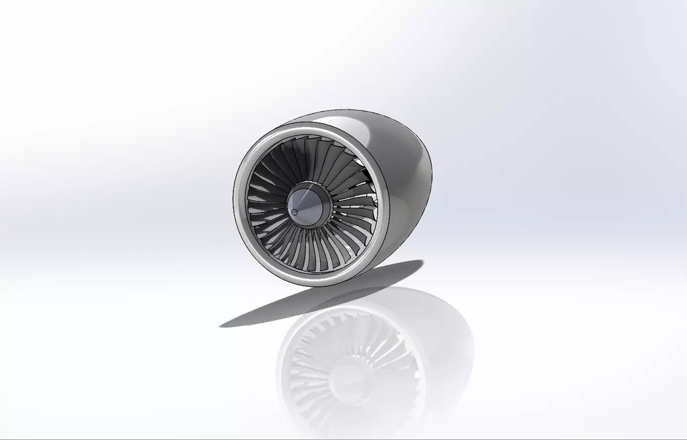Jet Engine 3D model_0