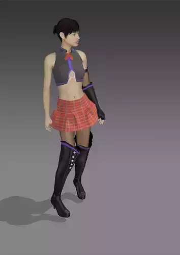 Alisa anime character - Marvelous designer  3D model