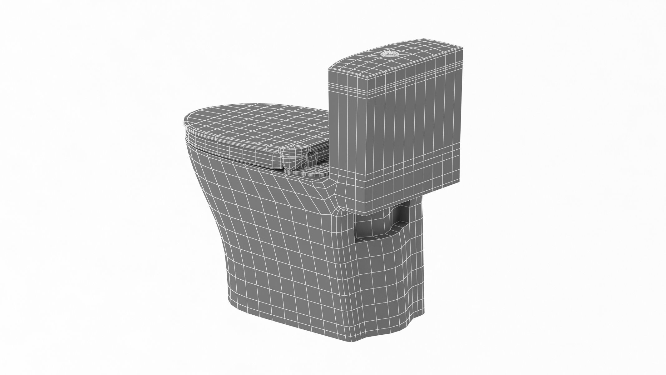 TOTO Aquia IV Washlet Two Piece Toilet 3D model_13