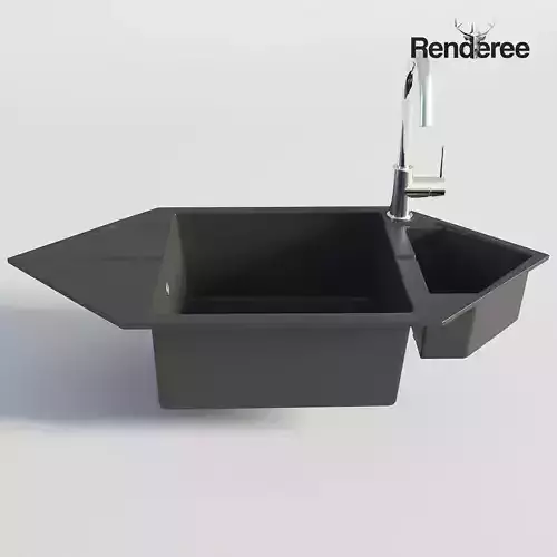 Kitchen Black Single Sink 6