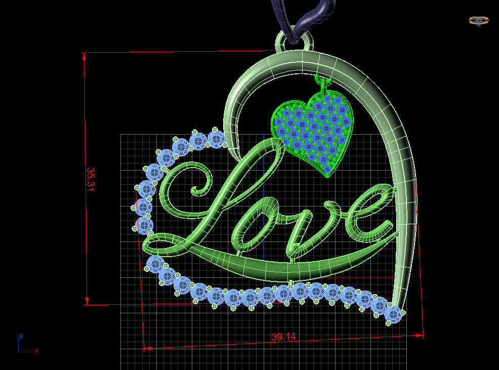 love pendant Free 3D print model_4