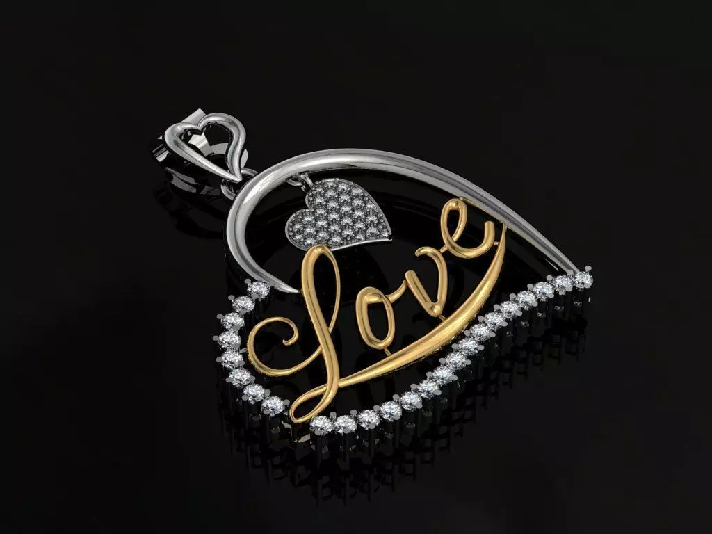 love pendant Free 3D print model_0