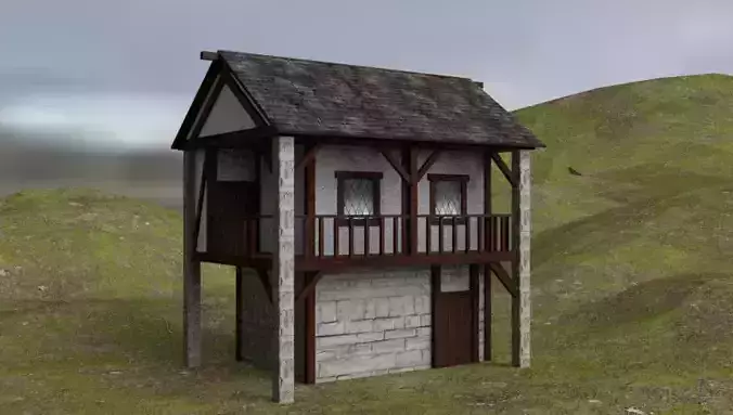 Low poly old house