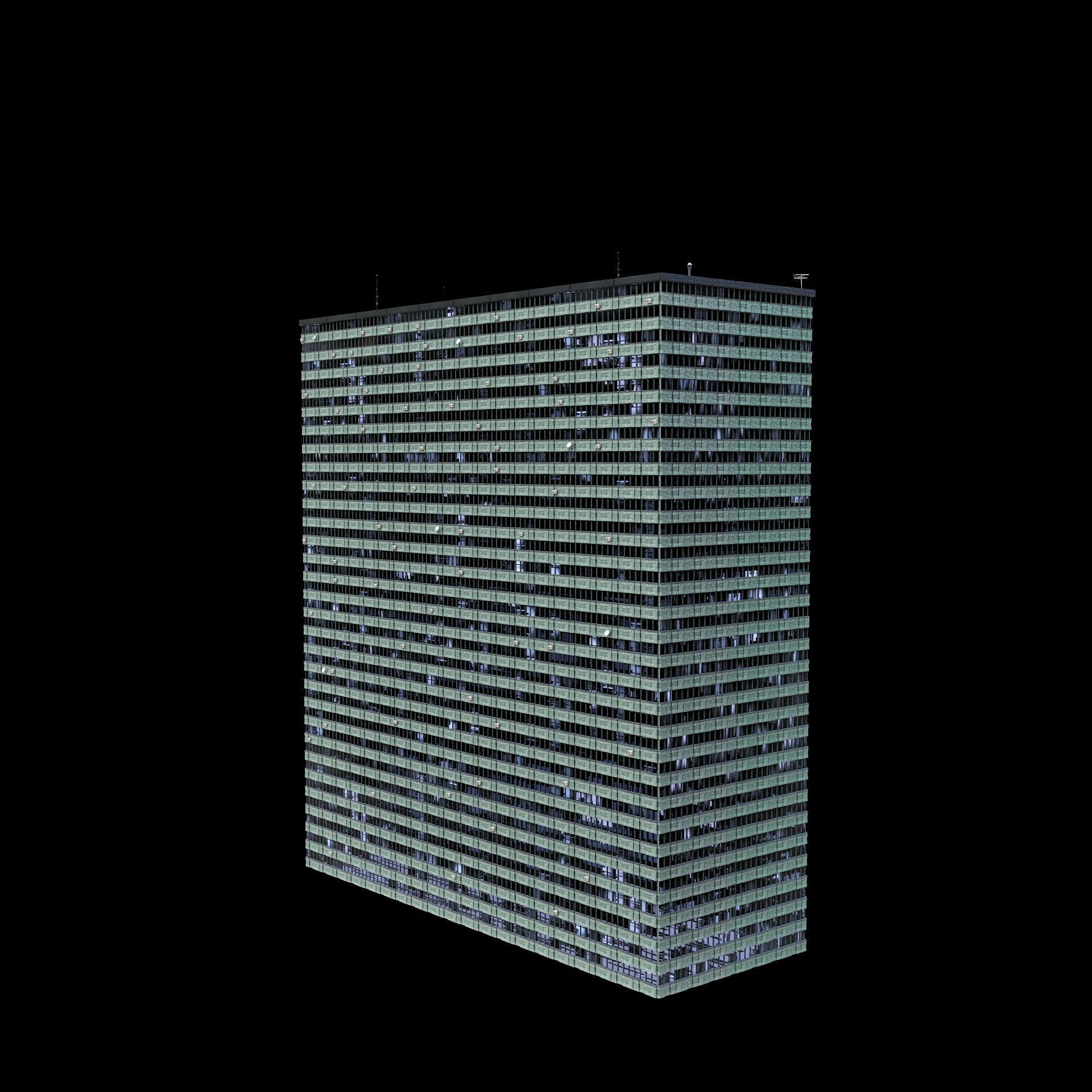 City Building Kitbash Pack 3D model_6