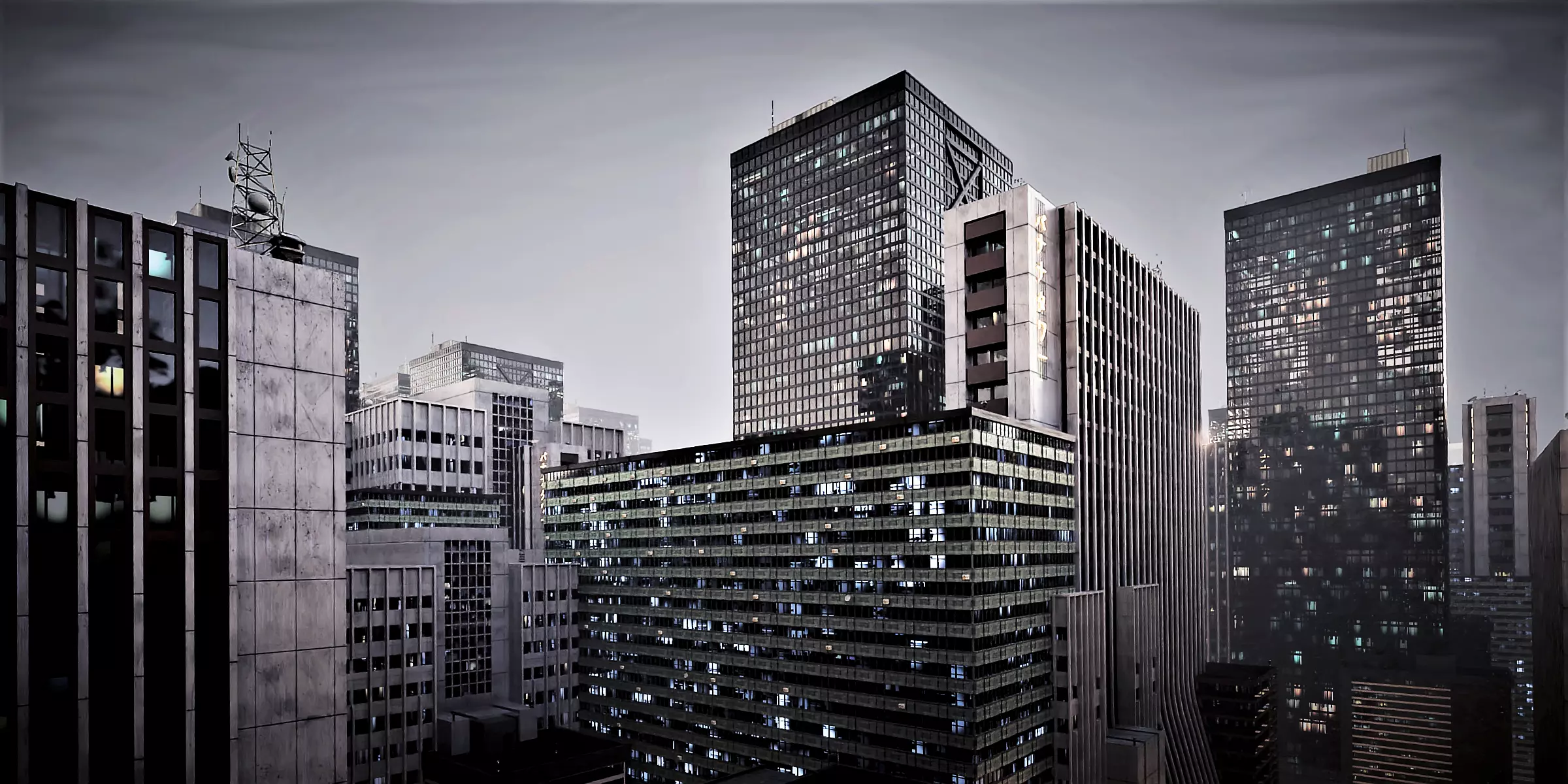 City Building Kitbash Pack 3D model_0