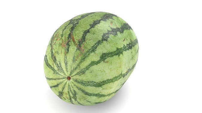Yellow Watermelon - Photorealistic Scan Low-poly 3D model 7